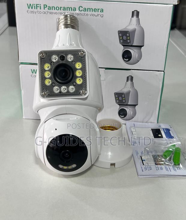 Panorama Wifi Bulb Camera Dual Lens, 4mp Bulb Camera 2-Len · Photo 4