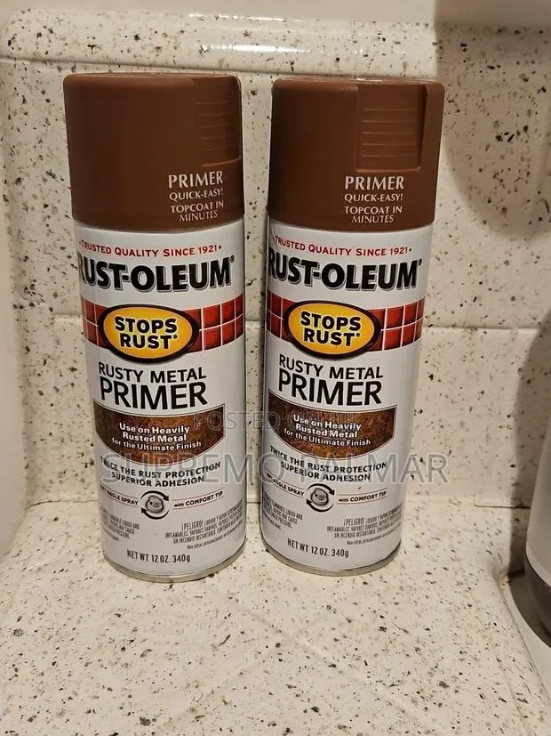 Stops Rust 12oz – Flat Brown Rusty Metal Primer Spray · Photo 1