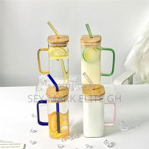 400ml Glass Cup With Bamboo Lid · Photo 1