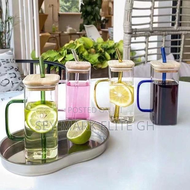 400ml Glass Cup With Bamboo Lid · Photo 2