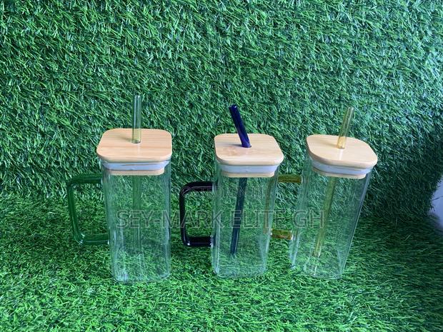 400ml Glass Cup With Bamboo Lid · Photo 3