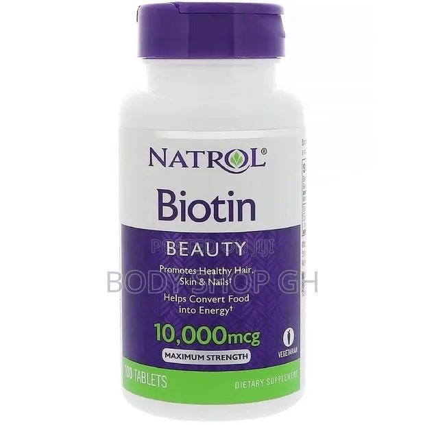 Natrol Biotin-10,000mg ( 100 Tabs) for Hair Beard Growth · Photo 1