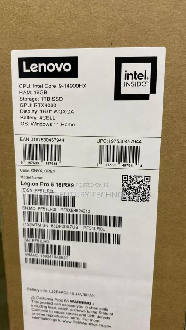 New Laptop Lenovo Legion 5 16GB Intel Core I9 SSD 1T · Photo 4