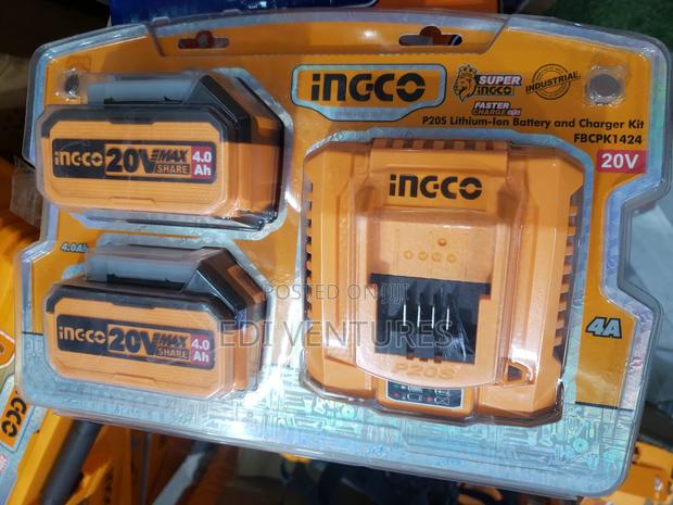 Ingco 20V 2ah P20S Lithium-Ion Battery and Charger Fbcpk1424 · Photo 1