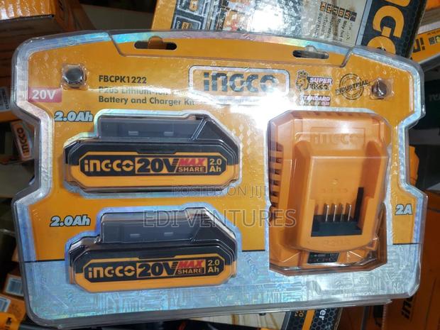 INGCO 20V 2AH Lithium-Ion Battery and Charger Kit FBCPK1222 · Photo 2