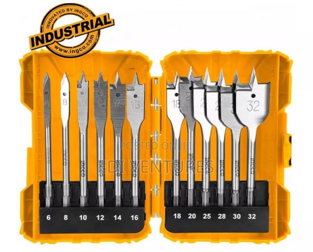 Ingco 12 PCS Flat Wood Drill Bits Set Akdl1201 · Photo 1