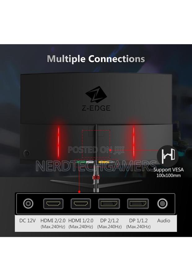 Z-Edge 27-Inch Curved Gaming Monitor 240hz Gaming Monitor. · Photo 2