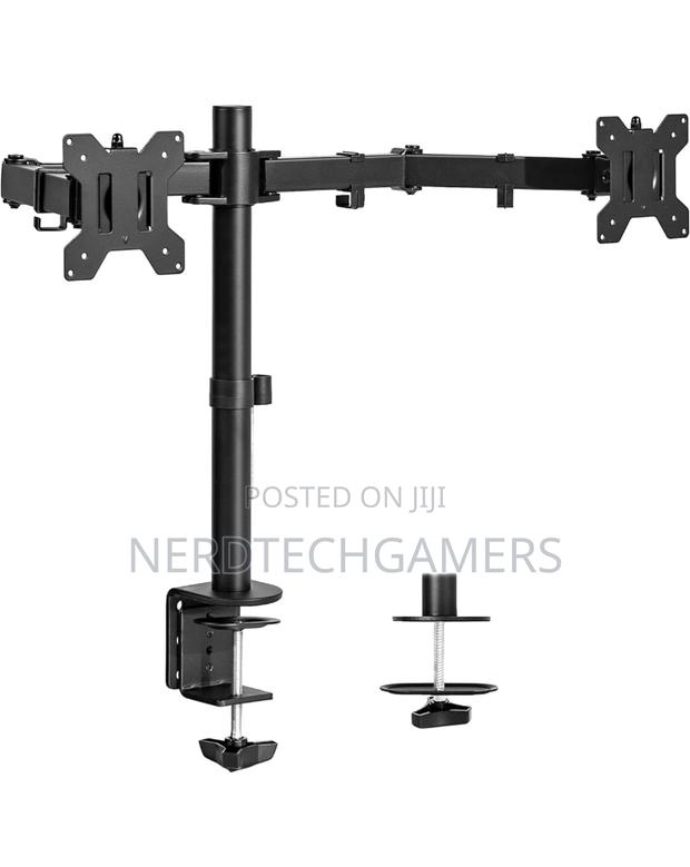 VIVO Dual Ultrawide Monitor Desk Mount · Photo 1