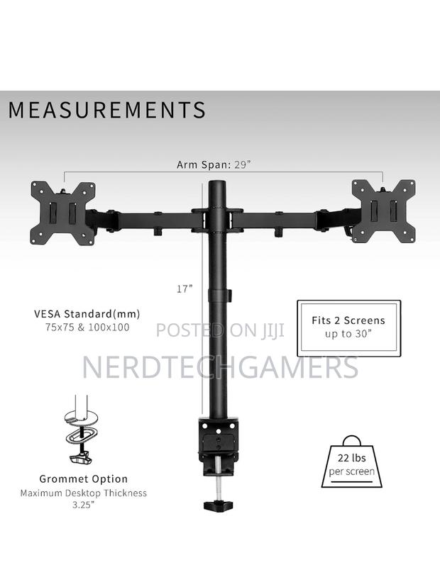 VIVO Dual Ultrawide Monitor Desk Mount · Photo 2