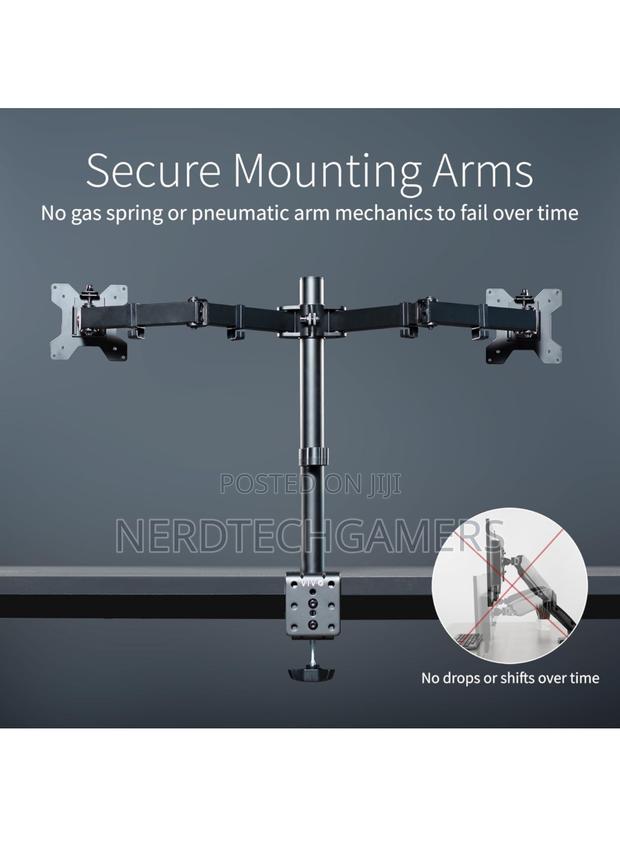 VIVO Dual Ultrawide Monitor Desk Mount · Photo 3