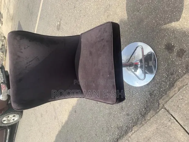 A Black Velvet Adjustable Height Swivel Bar Stool · Photo 1
