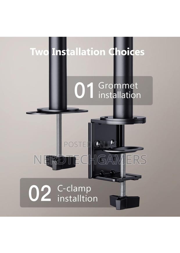 Ergear Dual Monitor Desk Mount, Heavy Duty Adjustable · Photo 5