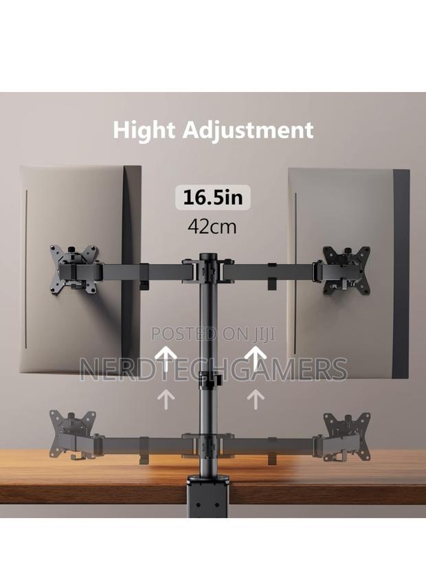 Ergear Dual Monitor Desk Mount, Heavy Duty Adjustable · Photo 4