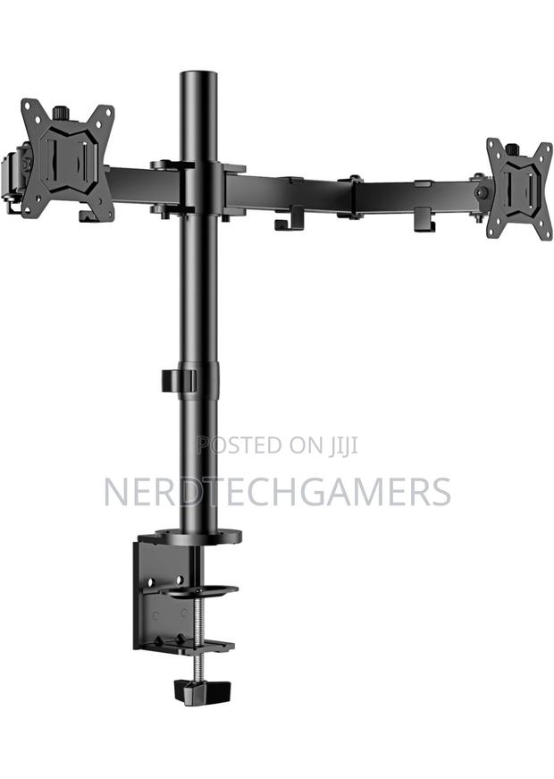 Ergear Dual Monitor Desk Mount, Heavy Duty Adjustable · Photo 1