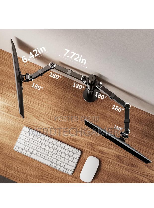 Ergear Dual Monitor Desk Mount, Heavy Duty Adjustable · Photo 3