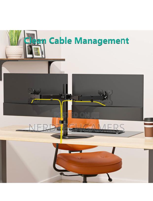 WALI Free Standing Dual LCD Monitor Fully Adjustable · Photo 7