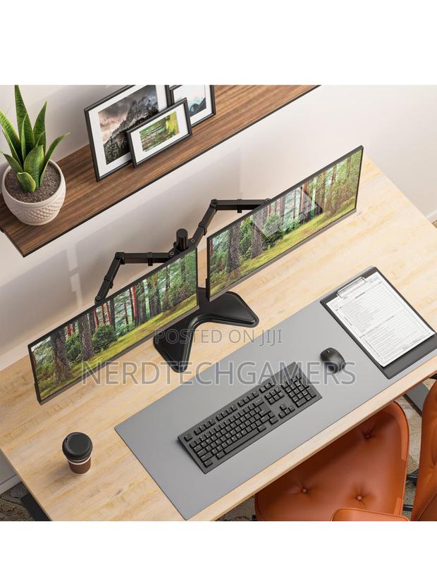 WALI Free Standing Dual LCD Monitor Fully Adjustable · Photo 3