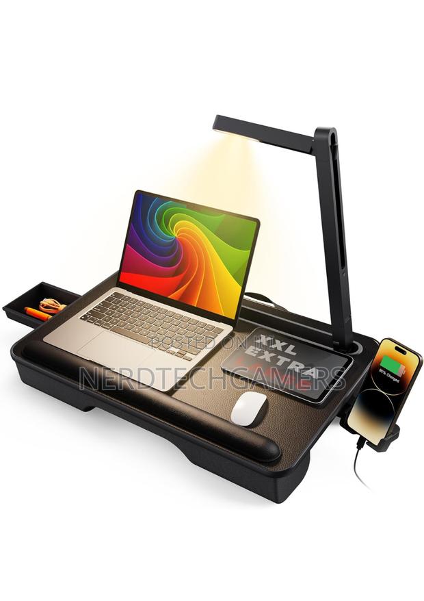 SAIJI Laptop Lap Desk With LED Light, Portable Laptop Desk · Photo 1