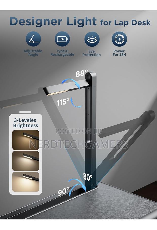 SAIJI Laptop Lap Desk With LED Light, Portable Laptop Desk · Photo 3