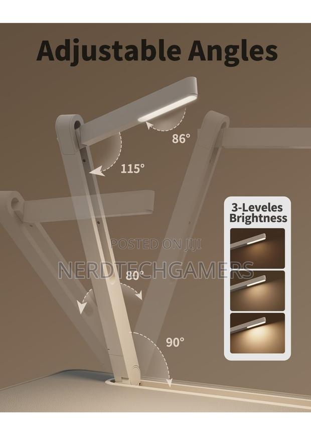 SAIJI Laptop Bed Tray Desk With LED Desk Light, Adjustable · Photo 2