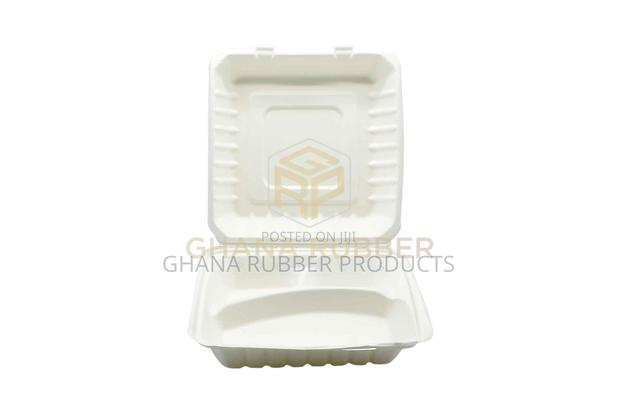 3-Section Bagasse Meal Box 9" (200pcs)