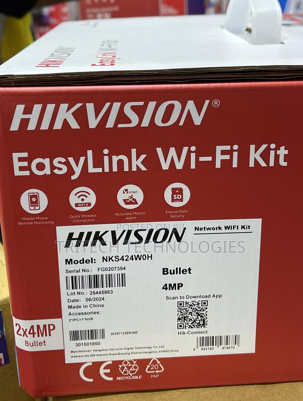 Hikvision Wifi Kit 2ch 4mp Full Color 2 Way Audio Nks424woh · Photo 7
