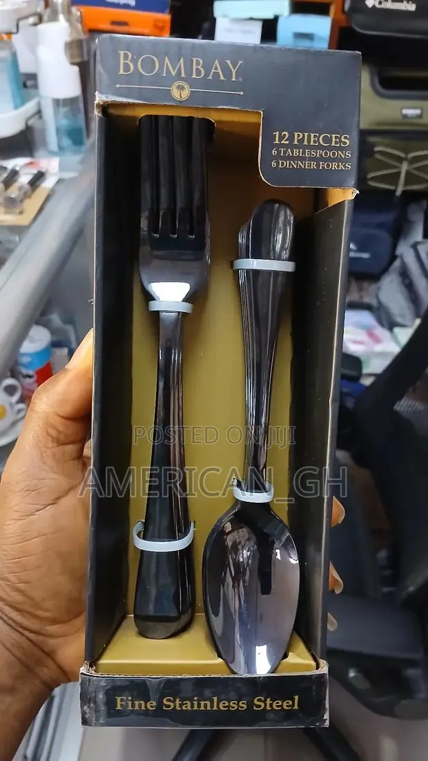 Bombay 12 Pieces Black Tablespoons and Dinner Forks · Photo 1