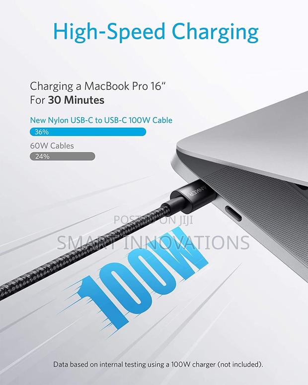 Nylon USB-C to USB-C 100W Cable · Photo 3
