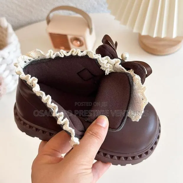 Quality Kids’ Princess Lace Bow Boots · Photo 2