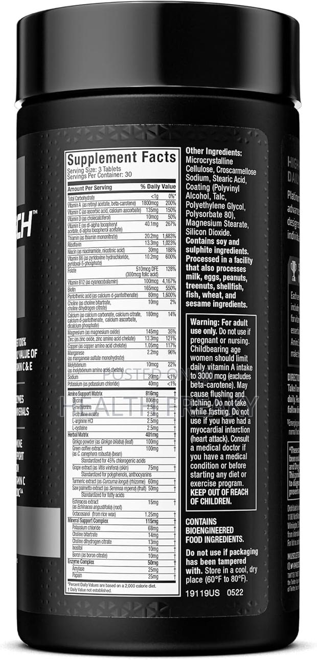 Platinum Multivitamin Immune Support Workout Supplement · Photo 3