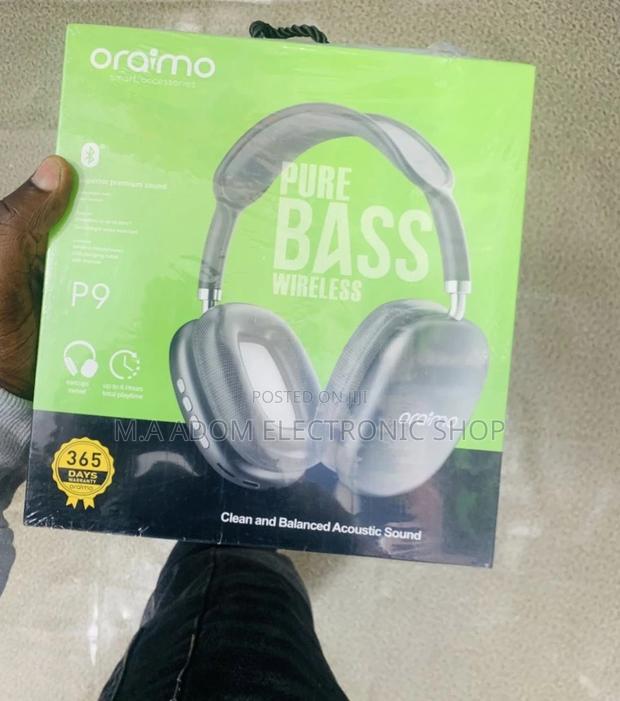 Long Lasting Oraimo Pure Bass Wireless Over-Ear Headphone. · Photo 1