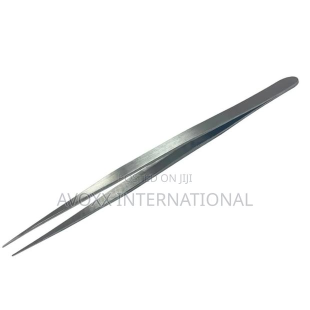 Tweezers 5.5" Medium Tips Straight Pointed Utility Forceps · Photo 1