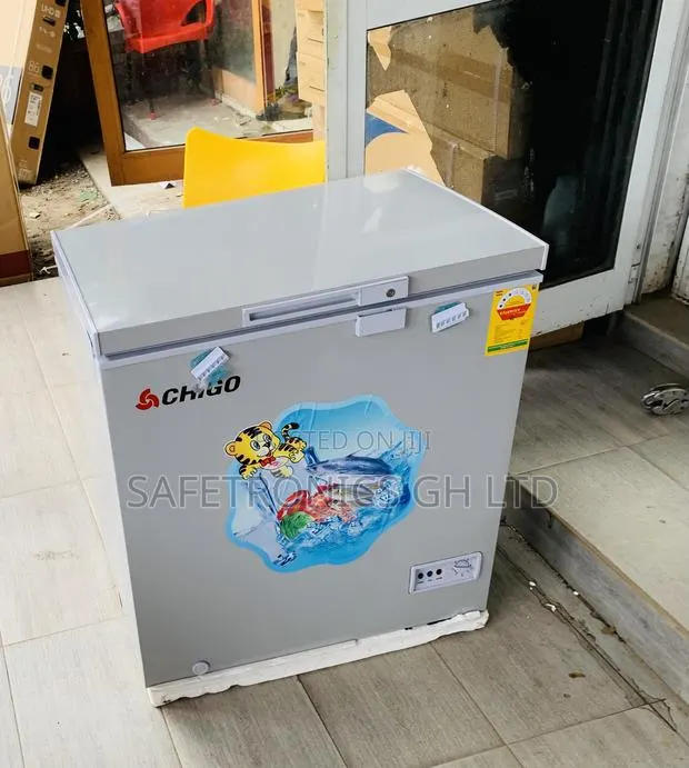 Original Grey Chigo CFD16C8 Chest Freezer 142L Single Door · Photo 1