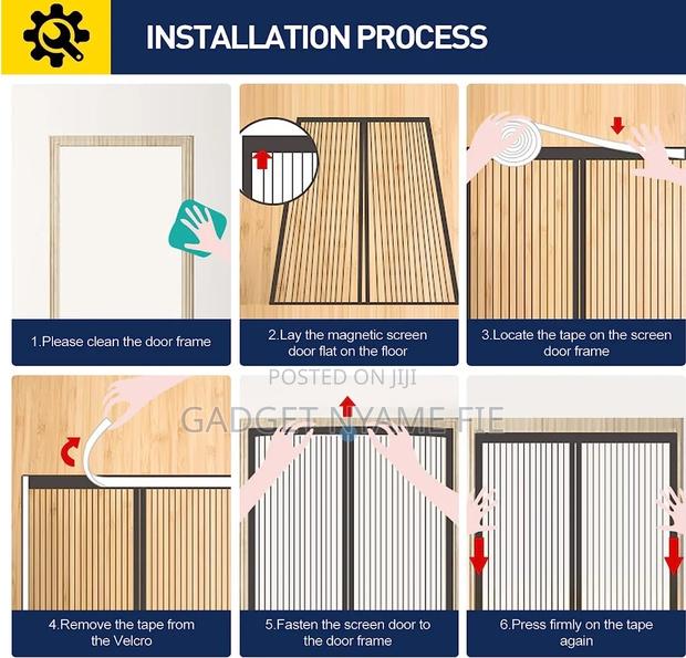 Anti Mosquitoes/Insects Magnetic Mesh Door Screen (210*120) · Photo 4