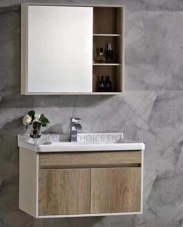Cabinet Basin With Cabinet Mirror (Wooden ) · Photo 1