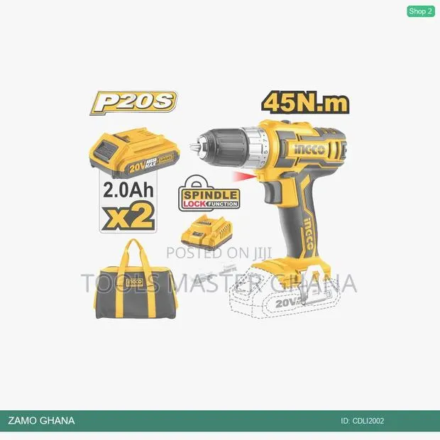 Cordless Drill 20v Ind With - Cdli2002 · Photo 1