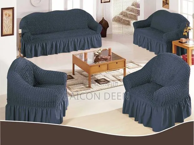 Thick Luxury Top Notch Sofa Skirt Covers for Big Wide Sofas(Set Sold · Photo 1