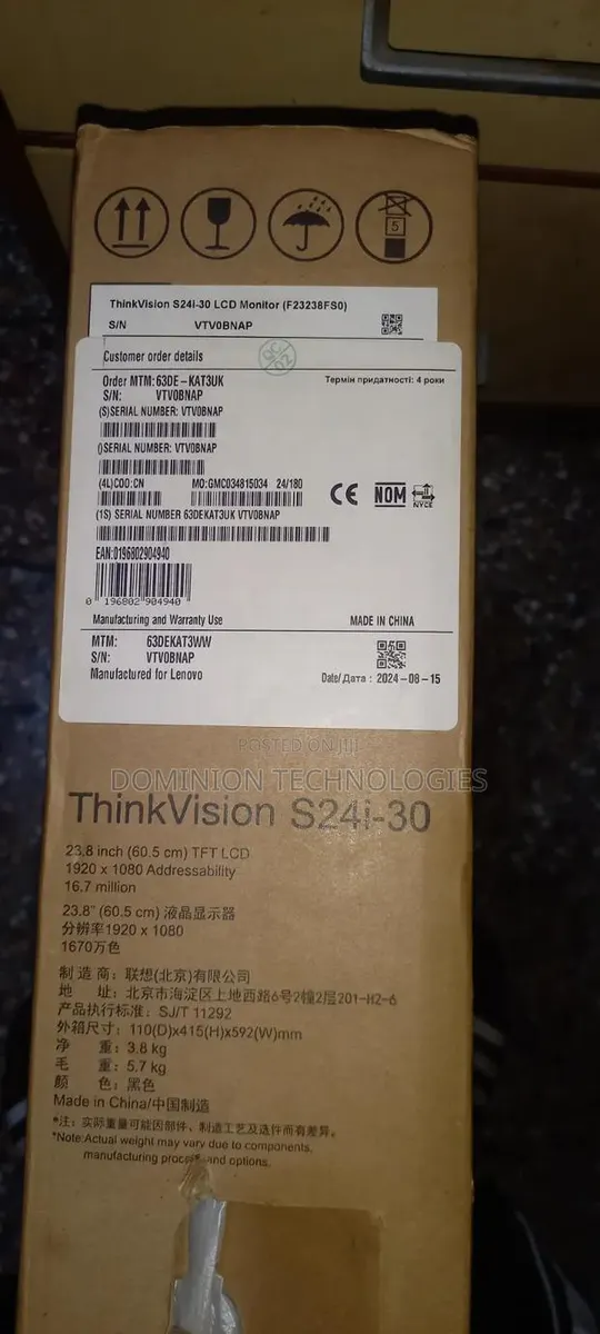 Lenovo Thinkvision S24i-30 LCD Monitor · Photo 1
