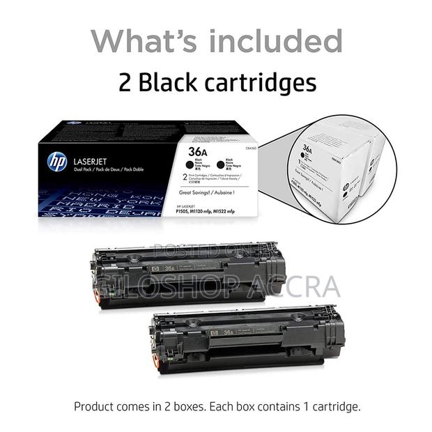 Hp 36a Cb436d Toner Cartridges Black · Photo 1