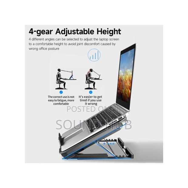 Laptop Stand With Cooling Fan Low Noise Adjustable Height · Photo 4