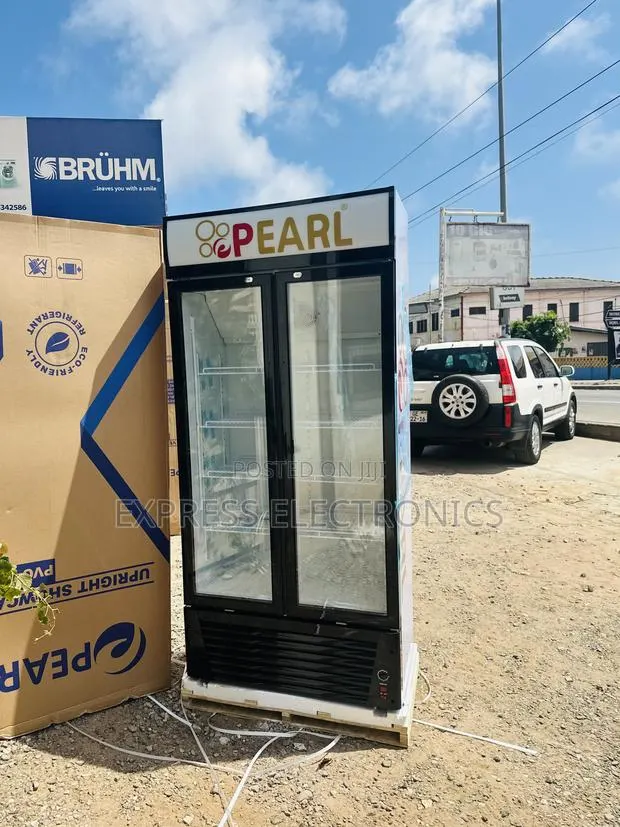 PVC-622 Double Door Fridge Pearl Vertical Freestanding · Photo 1