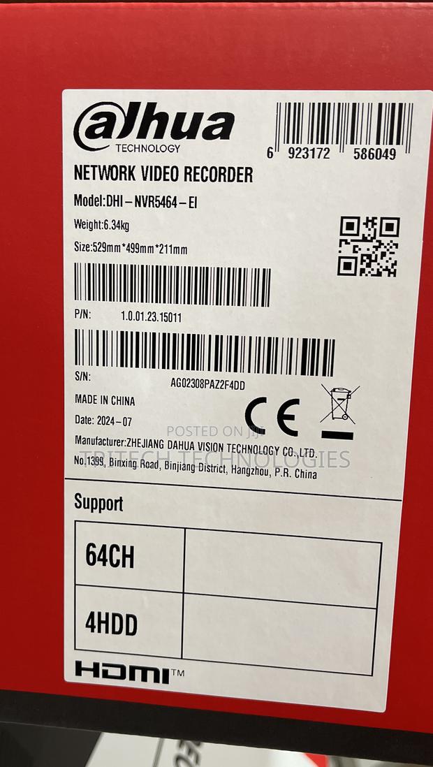 Dahua 64CH NVR 4HDD Slot Non-Poe Dahua NVR5464-EI · Photo 3