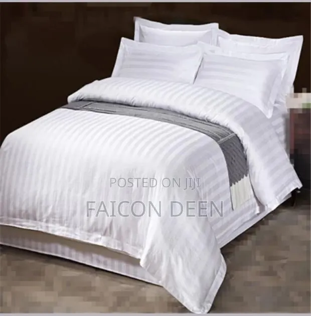Clean , Crisp, Comfortable White Stripped Duvet Cover Only · Photo 1