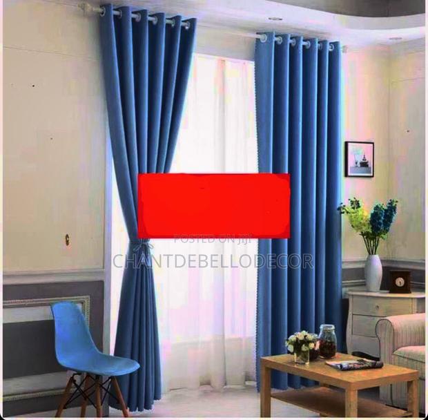 A Pair Of Silk Textured Sunblock Curtains 2 In 1(190ghc) · Photo 3