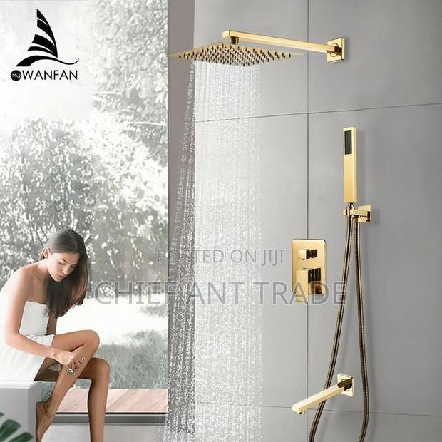 Concealed Shower Mixer. Secret (9013-3g) Gold. Wall Shower · Photo 1