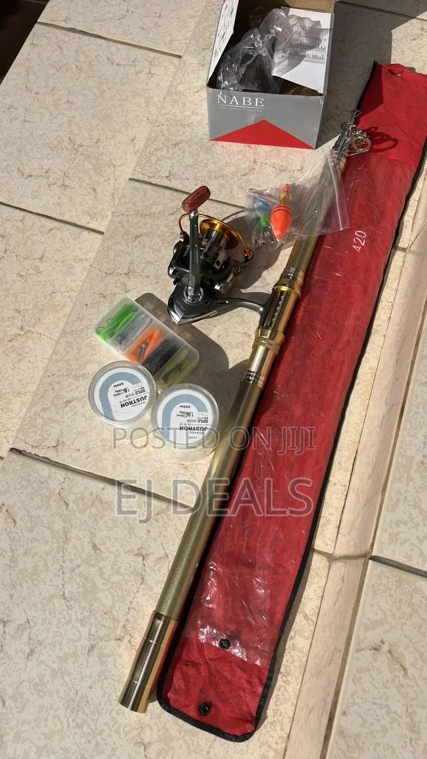 Fishing Rod Metal Rod With Metal Reel 4.2m Long for Sea Fishing · Photo 1