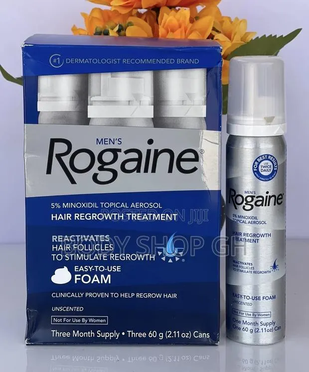 Original Rogaine Minoxidil Foam for Men - Usa Version - 5% Minoxidil · Photo 1