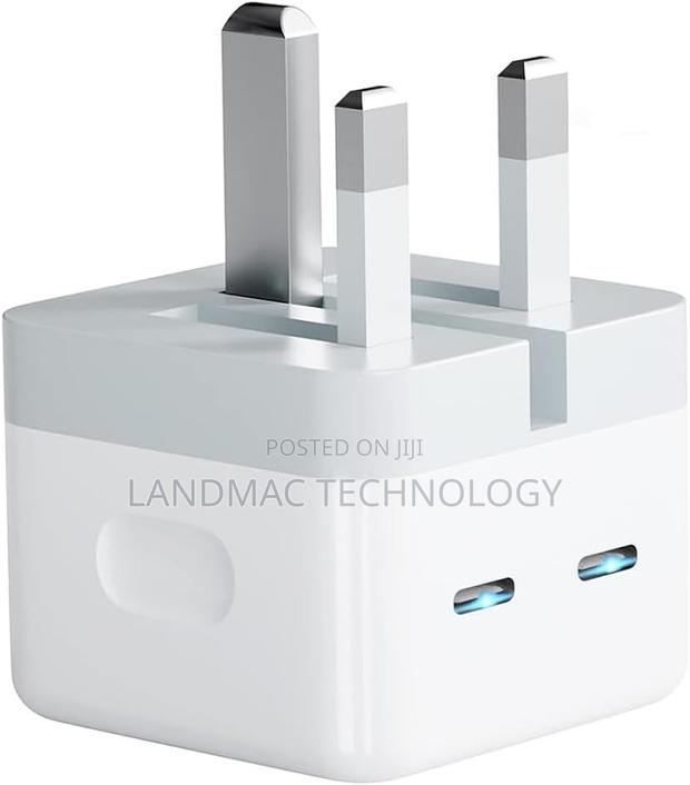 Dual USB C Plug UK, 50W Fast Charger Plug for iPhone 15 14 · Photo 2
