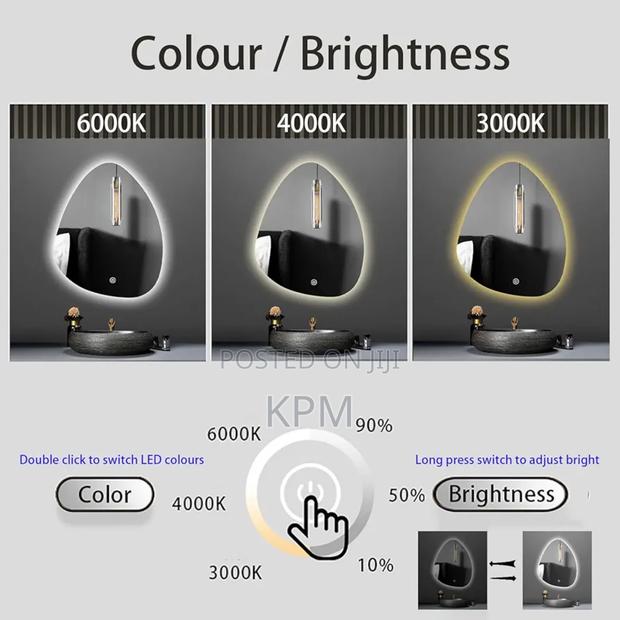 Irregular LED Vanity Bathroom Mirror Wall Mount · Photo 4