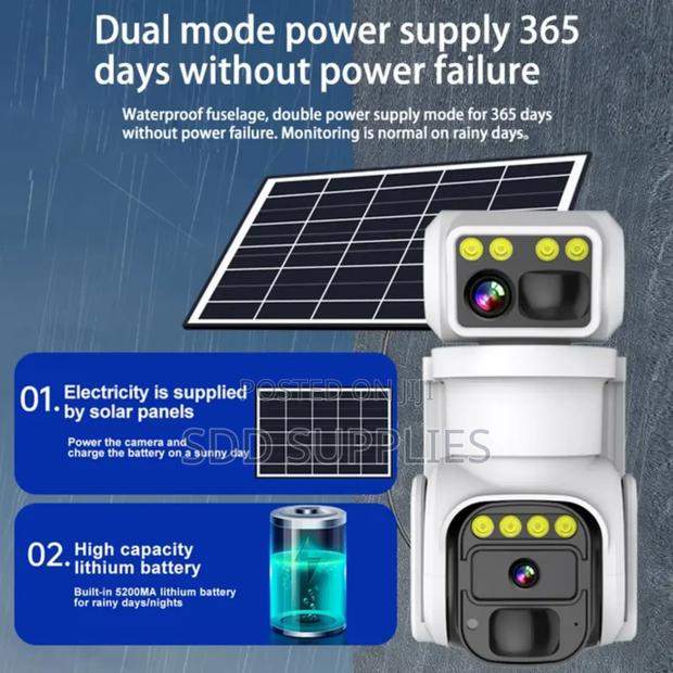 Double Camera Sim Card Security Camera Battery And Panel · Photo 1